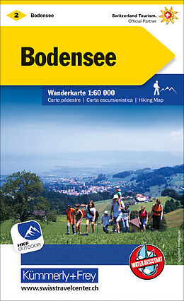 gefaltete (Land)Karte Bodensee-Thurgau Nr. 02 Wanderkarte 1:60 000 von 