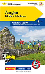 gefaltete (Land)Karte Aargau - Fricktal - Hallwilersee Nr. 05 Wanderkarte 1:60 000 von 