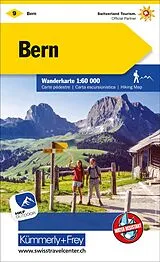 gefaltete (Land)Karte Kümmerly+Frey Wanderkarte 9 Bern 1:60.000 von 