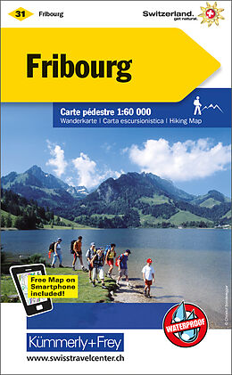 gefaltete (Land)Karte Fribourg Nr. 31 Wanderkarte 1:60 000 von 