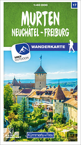 gefaltete (Land)Karte Murten - Neuchâtel - Freiburg Nr. 17 Wanderkarte 1:40 000 von 