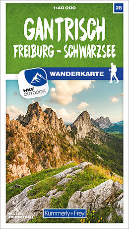 gefaltete (Land)Karte Gantrisch - Freiburg -Schwarzsee Nr. 28 Wanderkarte 1:40 000 von 
