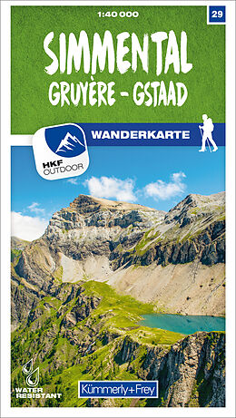 gefaltete (Land)Karte Simmental - Gruyère - Gstaad 29 Wanderkarte 1:40 000 von 