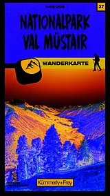 gefaltete (Land)Karte Kümmerly+Frey Wanderkarte 37 Nationalpark Val Müstair 1:40.000 von 