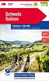 gefaltete (Land)Karte Schweiz Velokarte 301000 von