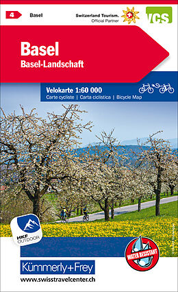 Carte (de géographie) pliée Basel Basel-Landschaft Nr. 04 1:60 000 de Hallwag Kümmerly+Frey AG
