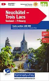 gefaltete (Land)Karte Kümmerly+Frey Velokarte 8 Neuchâtel, Trois Lacs 1:60.000 von