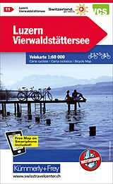 gefaltete (Land)Karte Luzern Vierwaldstättersee Nr. 11 Velokarte 1:60 000 von 