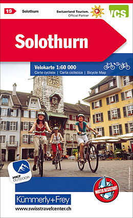 Carte (de géographie) pliée Solothurn Nr. 19 Velokarte 1:60 000 de 