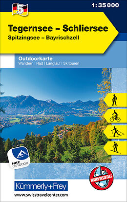 gefaltete (Land)Karte Tegernsee - Schliersee Nr. 05 Outdoorkarte Deutschland 1:35 000 von 