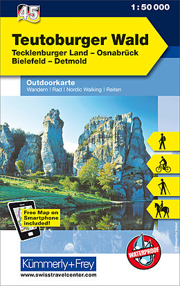 (Land)Karte Teutoburger Wald Nr. 45 Outdoorkarte Deutschland 1:50 000 von 