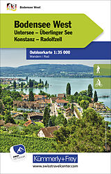 gefaltete (Land)Karte Bodensee West Untersee, Überlinger See, Konstanz, Radolfzell, Nr. 43 Outdoorkarte Deutschland 1:35 000 von 
