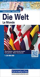 (Land)Karte Weltkarte politisch 1:30 Mio. von 