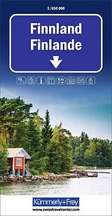 gefaltete (Land)Karte Kümmerly+Frey Strassenkarte Finnland 1:650.000 von