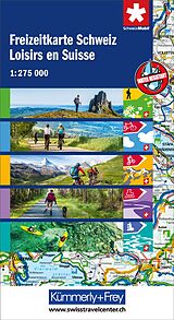(Land)Karte Kümmerly+Frey Wanderkarte Freizeitkarte Schweiz 1:275.000 von 