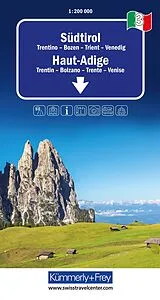 gefaltete (Land)Karte Kümmerly+Frey Regional-Strassenkarte 3 Südtirol 1:200.000 von