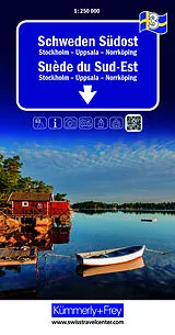 gefaltete (Land)Karte Kümmerly+Frey Regional-Strassenkarte 3 Schweden Südost 1:250.000 von 