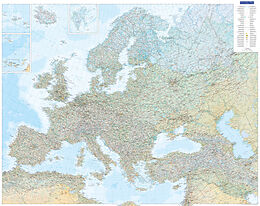 gerollte (Land)Karte Europa physikalisch Poster 1:4,5 Mio. von 