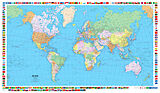 (Land)Karte Weltkarte politisch Poster 1:50 Mio. von 
