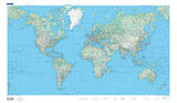 (Land)Karte Weltkarte physikalisch Poster 1:50 Mio. von 