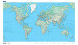 gerollte (Land)Karte Weltkarte physikalisch 1:50 Mio. Poster von 