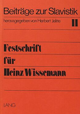 Kartonierter Einband Festschrift für Heinz Wissemann von Herbert Jelitte, Rolf-Dieter Kluge