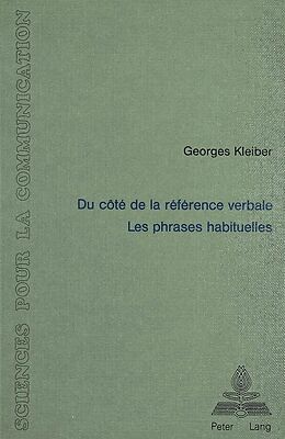 Couverture cartonnée Du côté de la référence verbale de Georges Kleiber