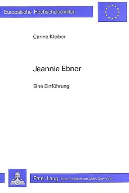 Kartonierter Einband Jeannie Ebner von Carine Kleiber