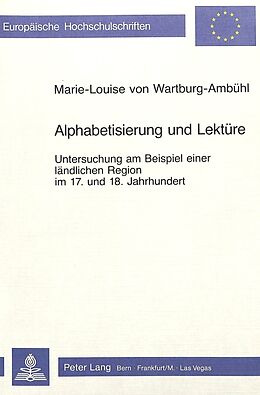 Kartonierter Einband Alphabetisierung und Lektüre von Marie-Louise von Wartburg-Ambühl