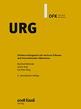 Fester Einband URG Kommentar von Kai-Peter Uhlig, Manfred Rehbinder, Lorenz Haas