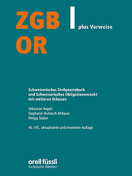 Kartonierter Einband ZGB/OR plus Verweise, 45./47. Aufl. von Sebastian Aeppli, Stephanie Hrubesch-Millauer, Philipp Sieber