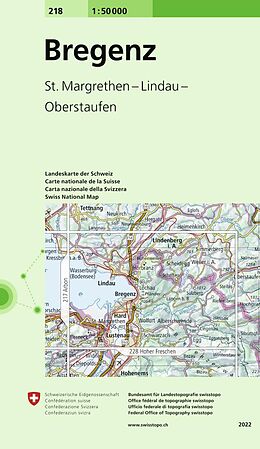 gefaltete (Land)Karte 218 Bregenz von 