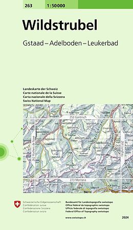 gefaltete (Land)Karte 263 Wildstrubel von Bundesamt für Landestopografie swisstopo