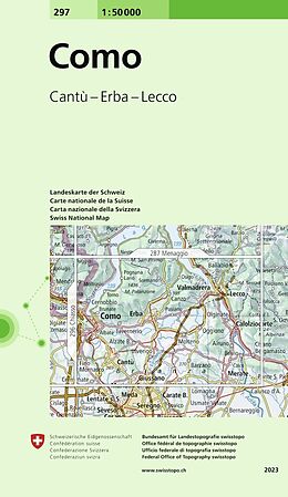 gefaltete (Land)Karte 297 Como von Bundesamt für Landestopografie swisstopo