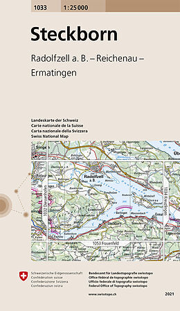 gefaltete (Land)Karte 1033 Steckborn von Bundesamt für Landestopografie swisstopo