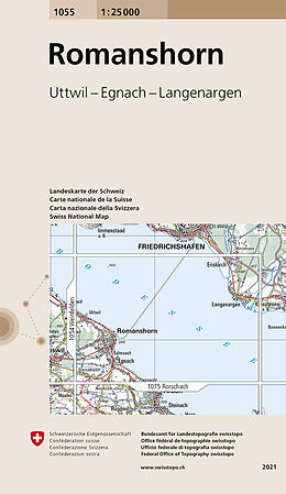 gefaltete (Land)Karte 1055 Romanshorn von 