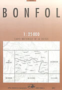 gefaltete (Land)Karte 1065 Bonfol von Bundesamt für Landestopografie swisstopo