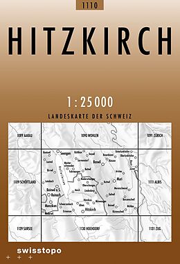 gefaltete (Land)Karte 1110 Hitzkirch von 