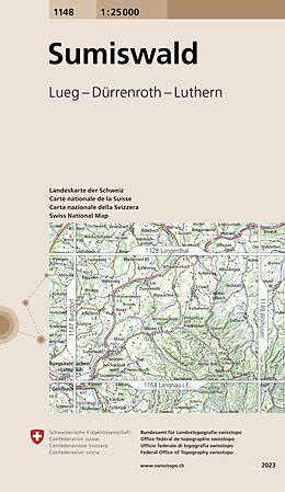 gefaltete (Land)Karte 1148 Sumiswald von 