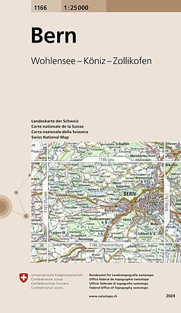 gefaltete (Land)Karte 1166 Bern von Bundesamt für Landestopografie swisstopo