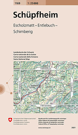 gefaltete (Land)Karte 1169 Schüpfheim von 