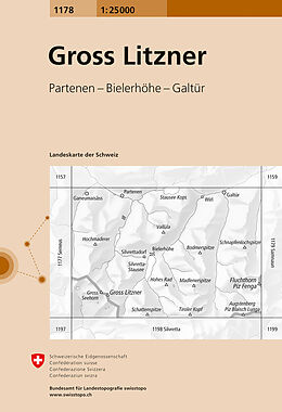gefaltete (Land)Karte 1178 Gross Litzner von 
