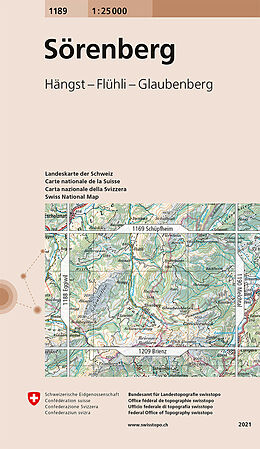 gefaltete (Land)Karte 1189 Sörenberg von 