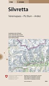 gefaltete (Land)Karte 1198 Silvretta von 