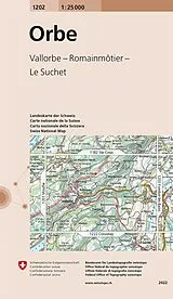 (Land)Karte Landeskarte der Schweiz Orbe von 