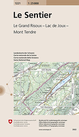 gefaltete (Land)Karte 1221 Le Sentier von 