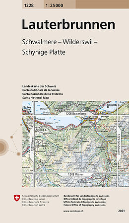 gefaltete (Land)Karte 1228 Lauterbrunnen von 