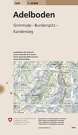 gefaltete (Land)Karte 1247 Adelboden von Bundesamt für Landestopografie swisstopo
