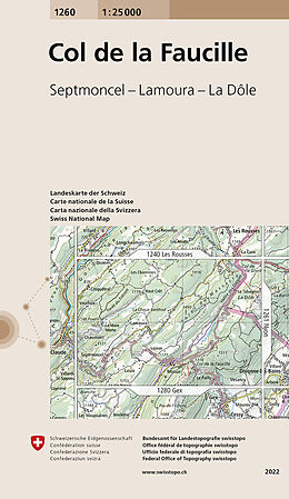 (Land)Karte 1260 Col de la Faucille von 