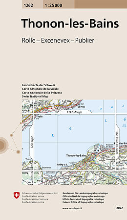 (Land)Karte 1262 Thonen-les-Bains von 